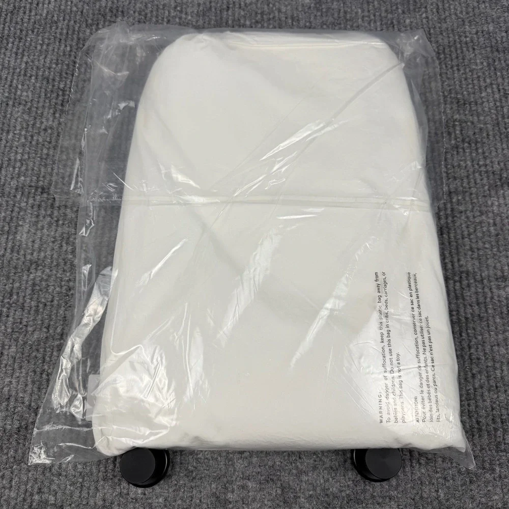 Brooklinen Duvet Cover King/Cali King Organic Percale Cotton White Luxury NEW